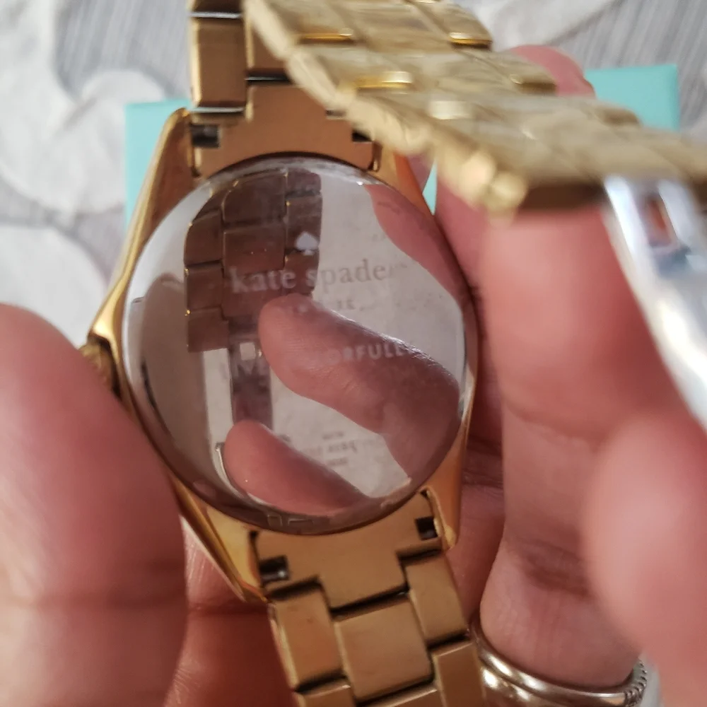 kate spade gold tone women's bracelet watch with cream dial - Picture 2 of 4